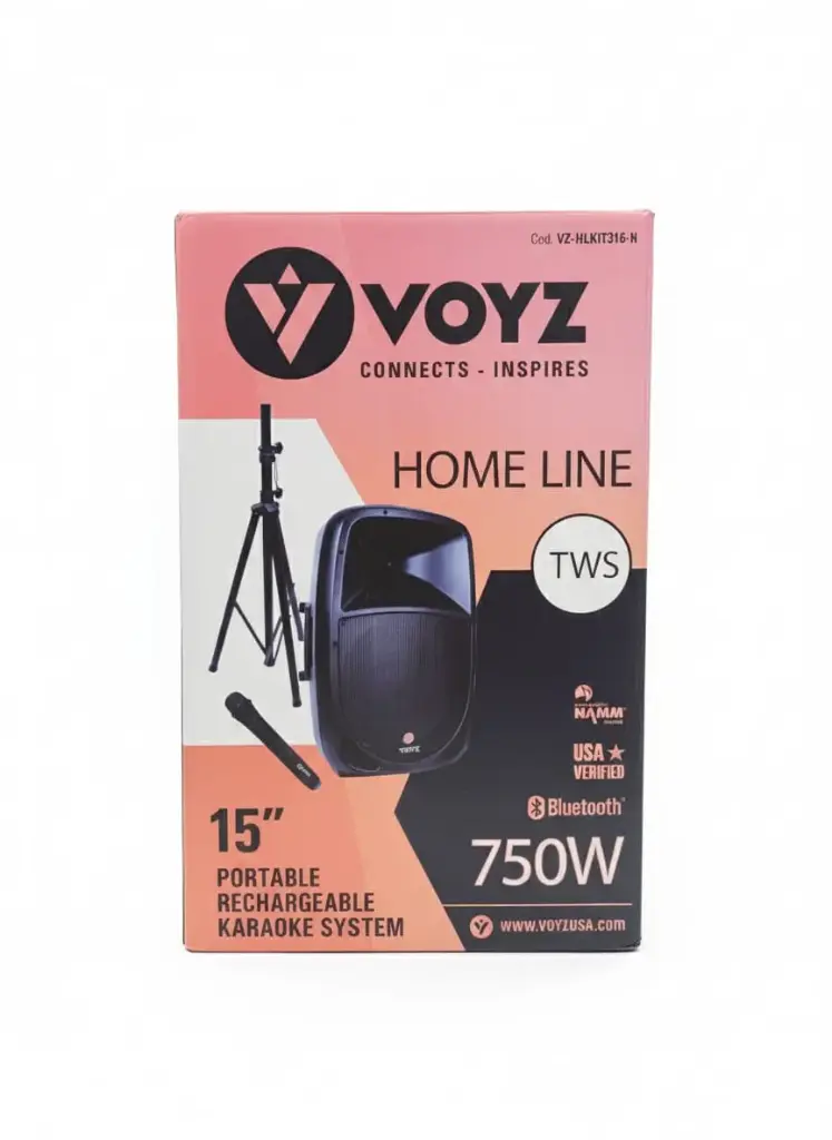 [VZ-HLKIT316] BOCINA VOYS AMPLIFICADA 15 PULG TWS-750W