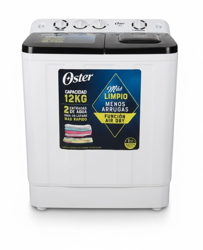 [SKU-000004] LAVADORA OSTER 12kg (26) LIBRAS SEMI-AUTOMATICA OS-SAWMK0012W